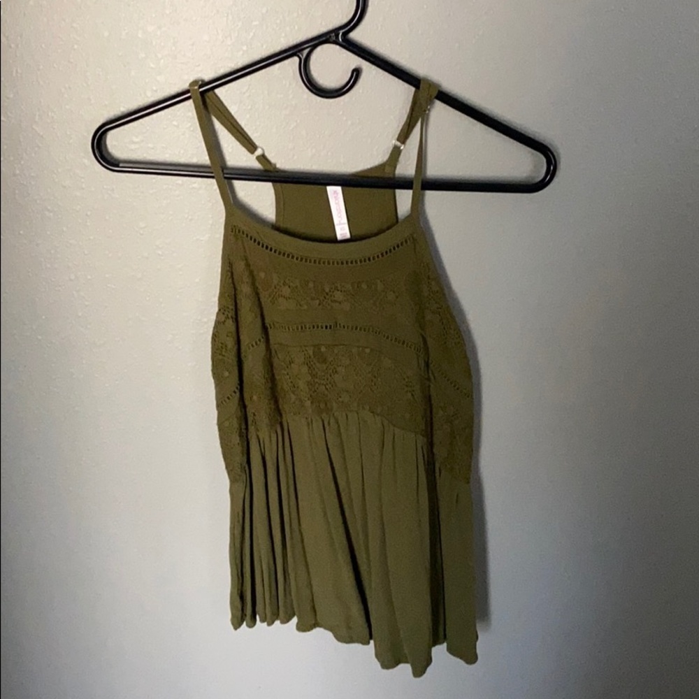 Green tank top